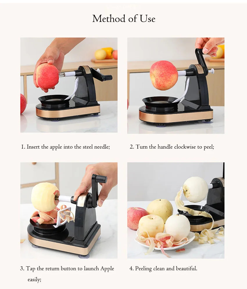 Apple Peeler Multi-functional Fruit Peeling Machine Automatic Peelers Pear Peeling Zesters Vegetable Potato Cutter Slicer