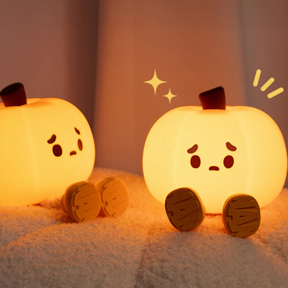 Halloween Little Pumpkin Night Light Silicone USB Rechargable