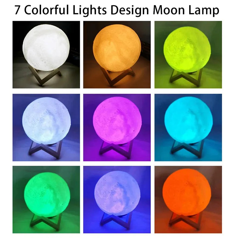 Moon Lamp LED Night Light - Decor Night Lights Kids Gift Moon Lamp