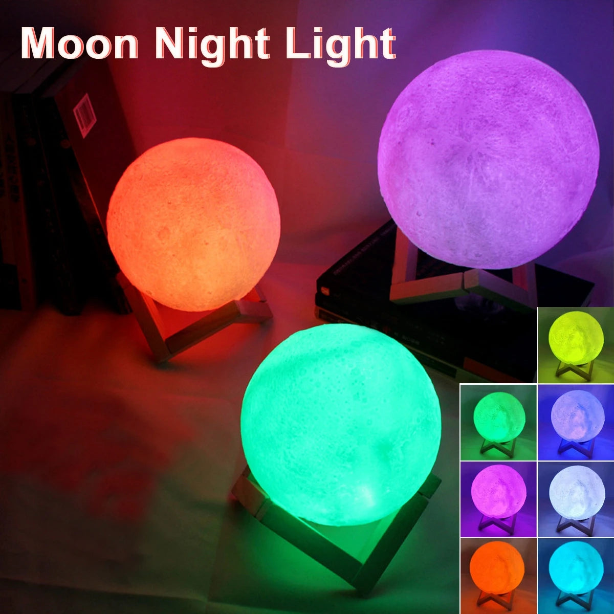 Moon Lamp LED Night Light - Decor Night Lights Kids Gift Moon Lamp