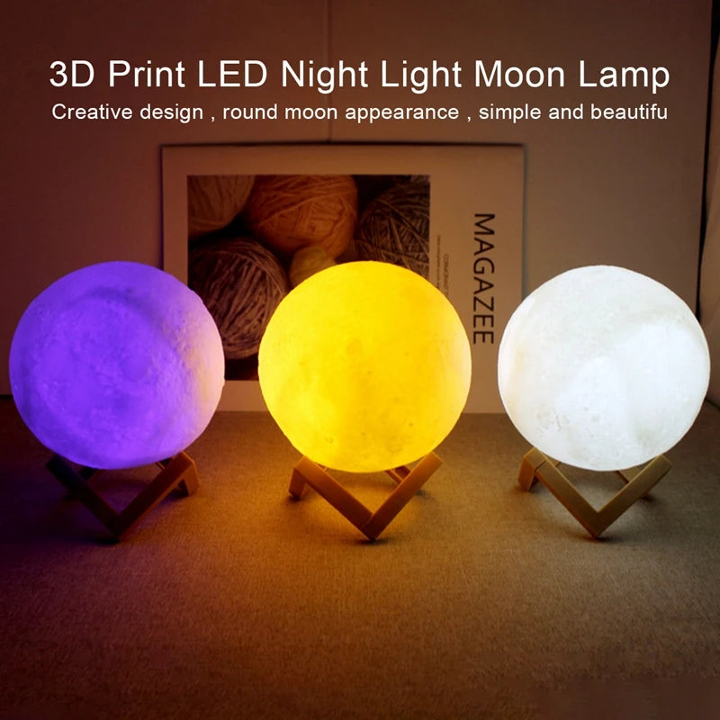 Moon Lamp LED Night Light - Decor Night Lights Kids Gift Moon Lamp