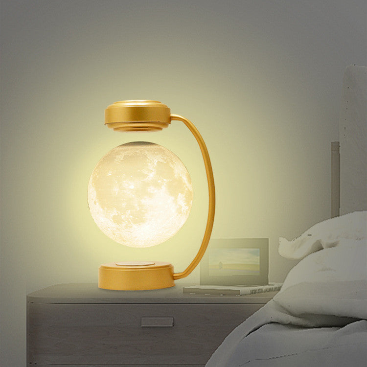 3D Rotating LED Moon Night Light - Office and home decoration